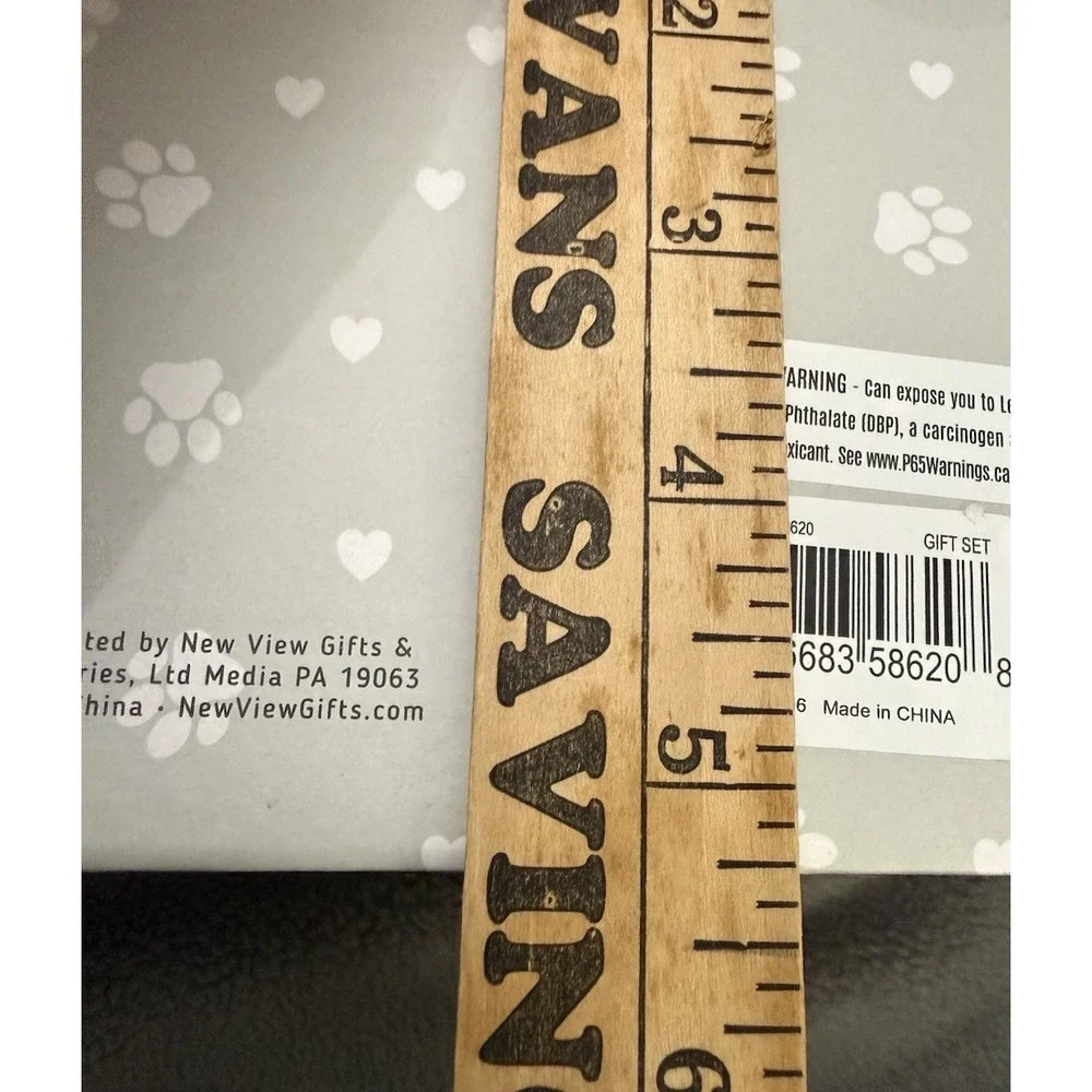 New View Gifts Dog Paw Print Photo Clip & 12oz Ceramic Mug - Black & White